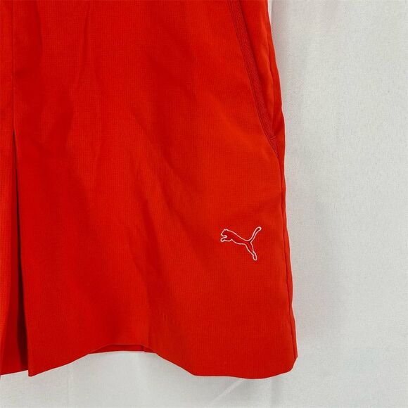 Puma Women's Orange Golf Skort Size 4 Athletic Built-in Shorts Pockets - Picture 2 of 9